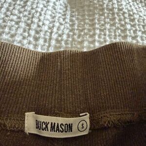 Buck Mason Brown-green ribbed pants